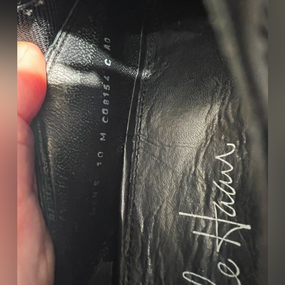 COLE HAAN *Nike Air* Jefferson.2.Gore Black Leather Slip-On Dress Shoes Men 10 M - Picture 8 of 8